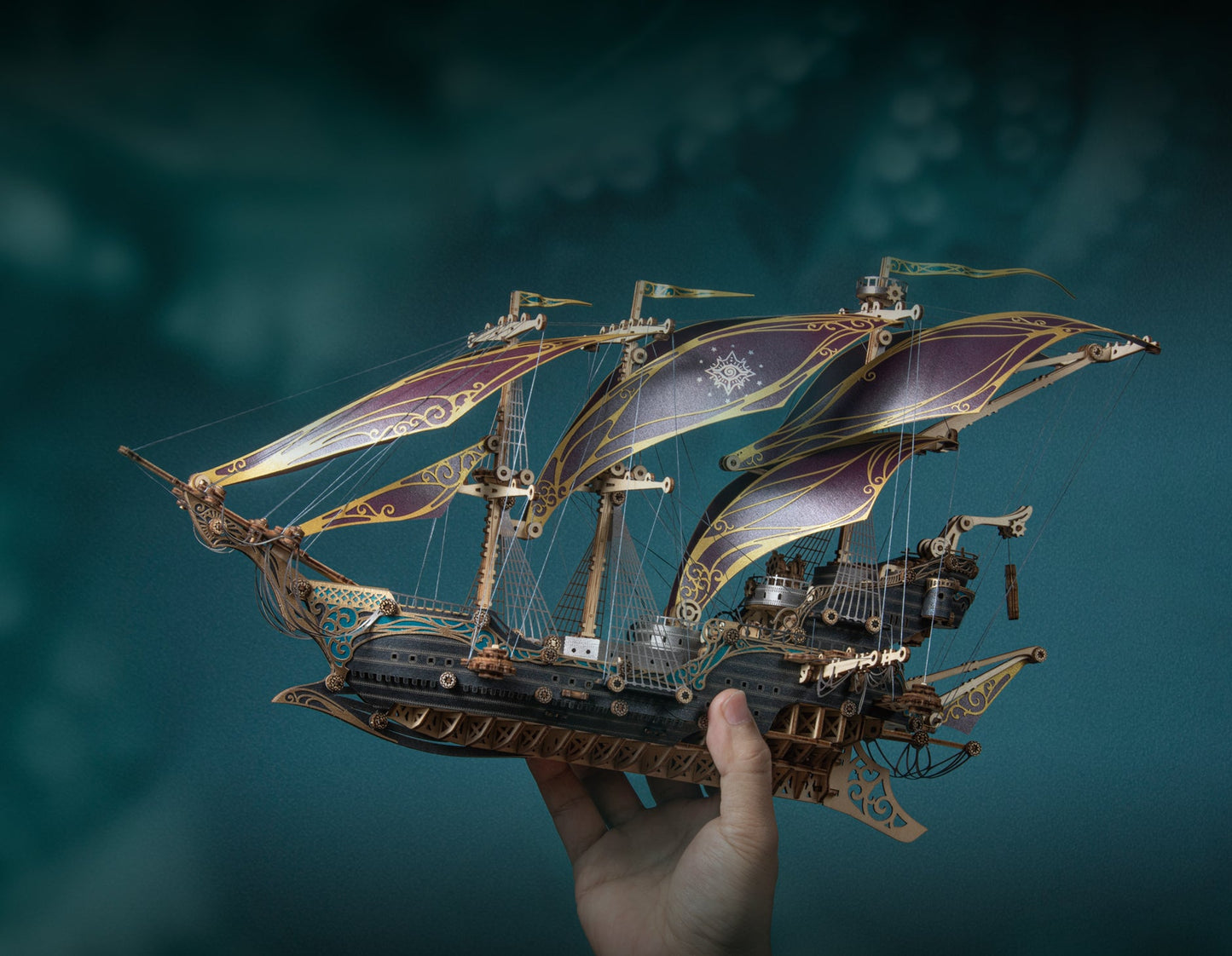Future Pirate Ship Wooden 3D Wooden Puzzle